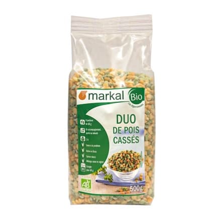 Đậu Hà Lan hữu cơ Markal (xanh & vàng) 500g