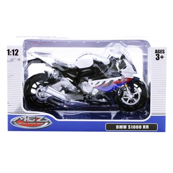 Mô hình xe BMW S1000RR (Trắng) 1:12 MSZ 4973 (68001A)
