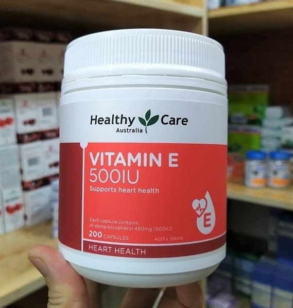 Vitamin E 500IU HealthyCare (200v) (Hộp)