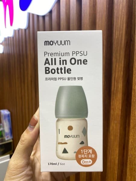 Bình sữa Moyuum 170ml - Xanh Mây (kèm núm)