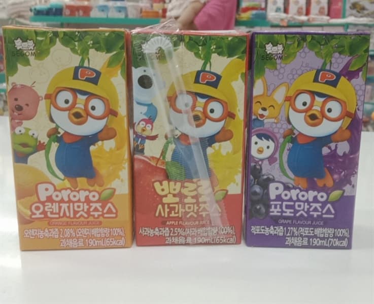 Nước Ép Pororo 190ml - Vị Nho (24h/khay)