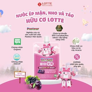 Nước ép mận, nho và táo Lotte 80ml