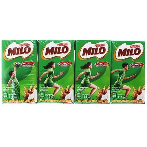 Sữa nước hộp giấy Milo 4 hộp x 110ml