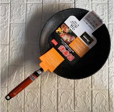 Chảo Nhật cán gỗ Granite 24cm