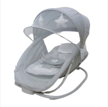 Nôi ru ngủ thư giãn kết hợp ghế ngồi ăn dặm , đọc sách cho bé MSTL8114- Ghi Đậm