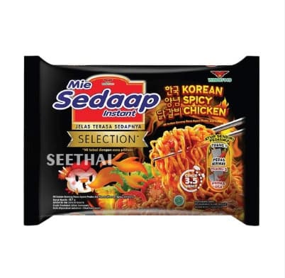 Mì trộn ăn liền gà cay HQ Sedaap (5bịch/lốc)