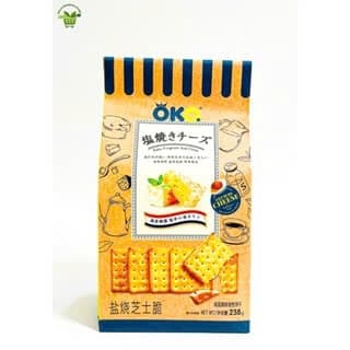 BÁNH QUY PHÔ MAI MẶN VỊ TRỨNG MUỐI OKQ 238GR