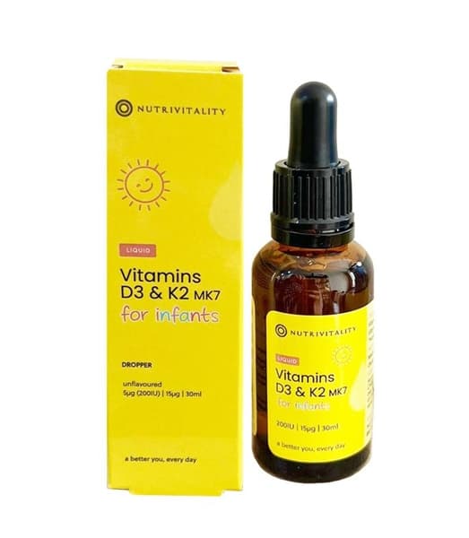 Vitamin D3+K2 Nutrivitality 30ml (Anh)