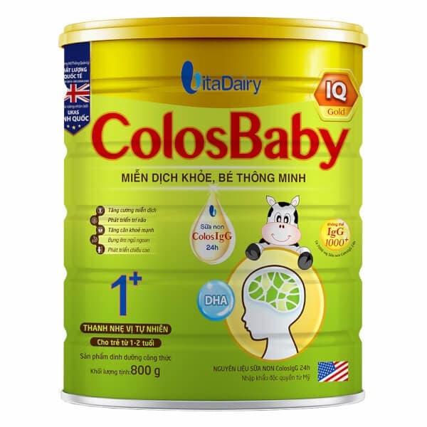 Sữa bột VitaDairy Colosbaby IQ Gold 1+ 800g