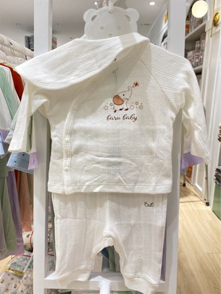 Bộ cài chéo sơ sinh dài tay , quần dài kèm phụ kiện Balu Trắng 0-3m