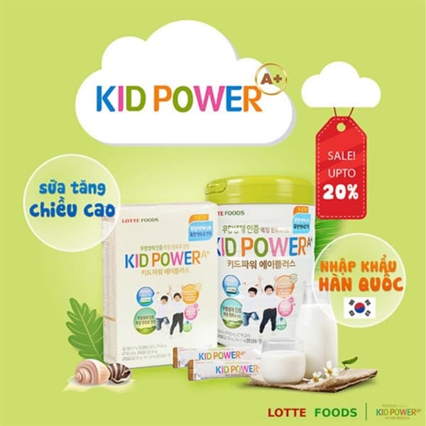 Sữa Bột Lotte Kid A+ (Hộp Giấy)