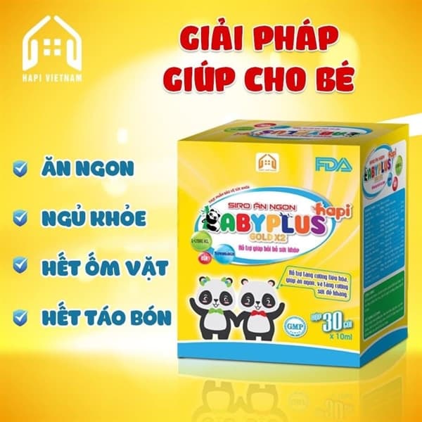 Siro ăn ngon Baby Plus GoldX2 Tăng đề kháng