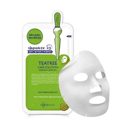 MẶT NẠ TRỊ MỤN VÀ NGĂN NGỪA MỤN MEDIHEAL UPGRADE EX.X3 TEATREE CARE SOLUTION ESSENTIAL MASK EX XANH LÁ