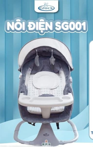 Nôi rung Gluck SG001 màu xám