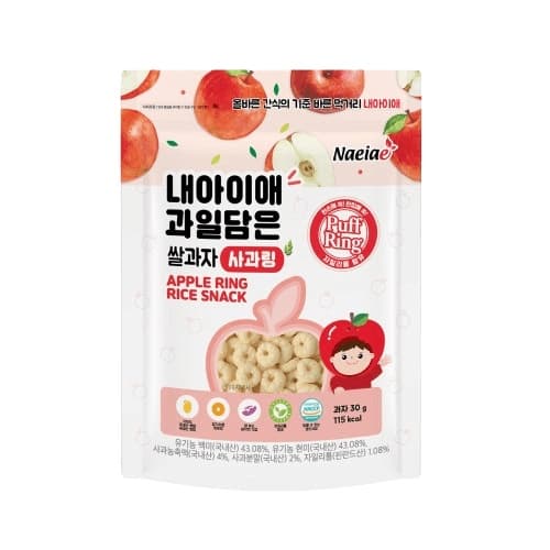 Bánh gạo lứt hình vòng vị Táo Naeiae 30g
