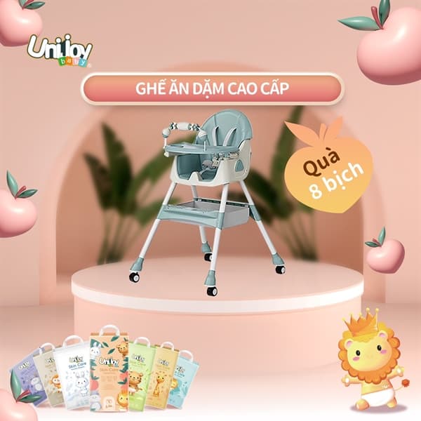 KM Tã Unijoy Skin - Ghế ăn dặm cao cấp 560 (8 bịch)