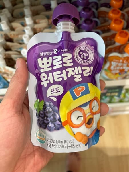 Thạch trái cây Pororo 120ml - Vị nho 10 tuýp