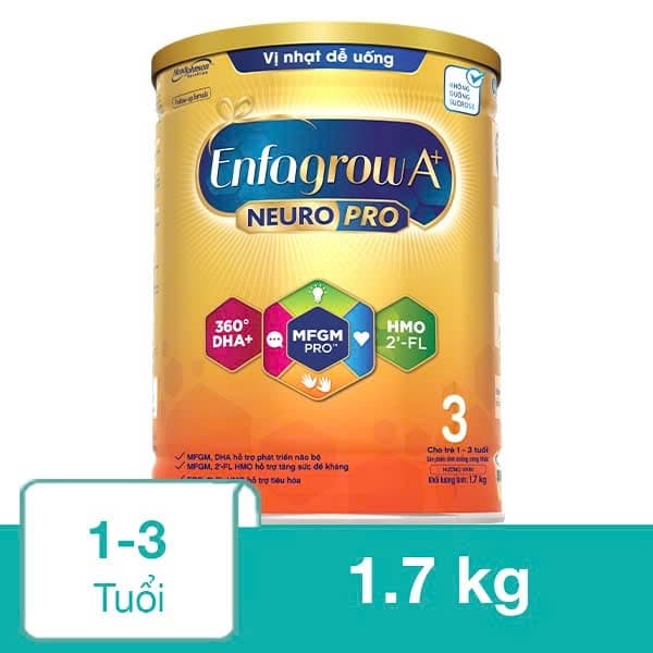 Sữa Bột Enfagrow A+ Neuropro 3 Vị nhạt 1.7kg