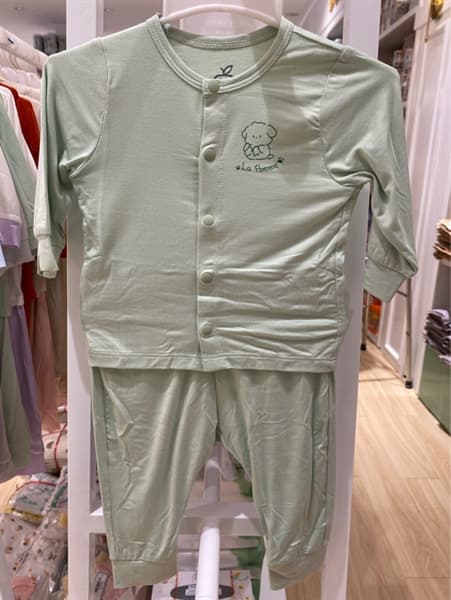 Bộ Dài Tay La Pomme Cúc giữa Dreamy Baby - 0M Xanh