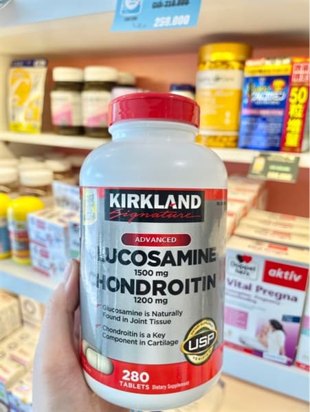 Viên uống bổ sung xương khớp Kirkland Glucosamin 1.500mg + Chodroiltin 1.200mg 280v ( Mỹ )