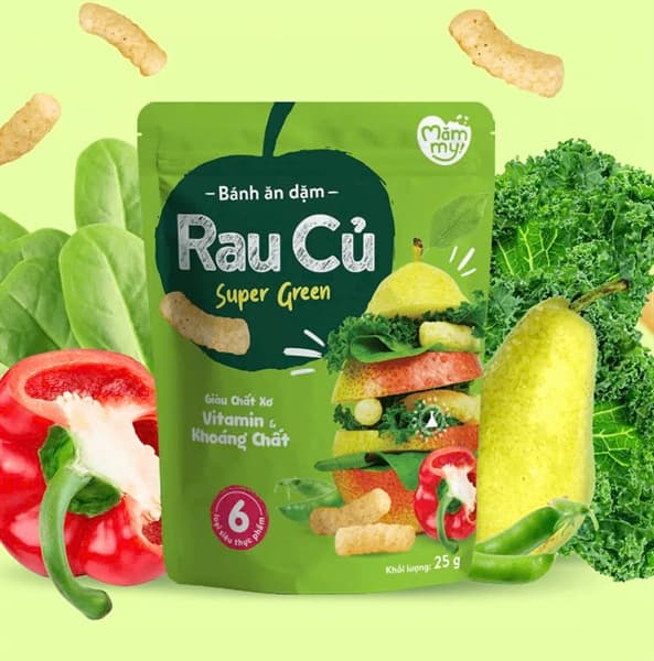 Bánh ăn dặm Mămmy - 8 loại siêu rau củ 25g