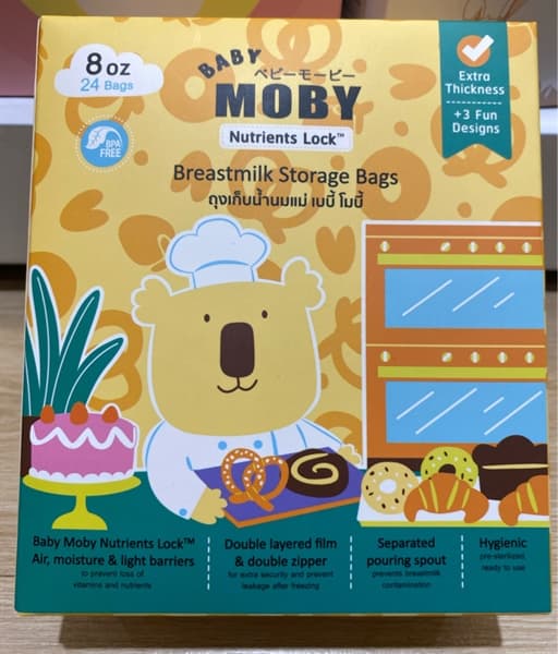 Hộp Trữ sữa Moby 250 ml ( 24 túi )