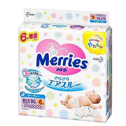 Tã Dán Merries size NB76 + miếng