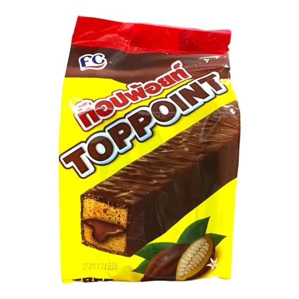 BÁNH TOPPOINT XỐP THÁI 264G 24+3 VỊ DÂU, SOCOLA, XANH SỮA