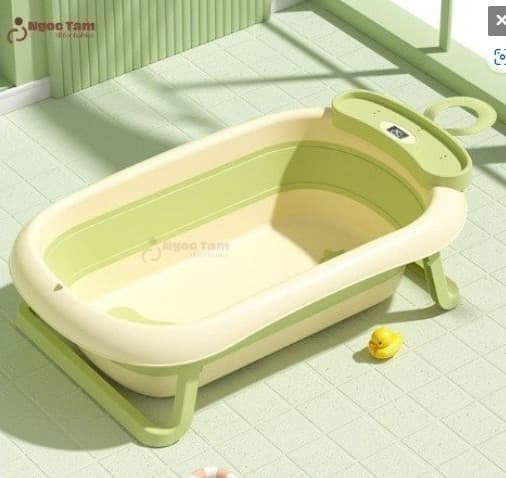 Chậu tắm GG nhiệt kế kèm phao Mooki - X.LÁ