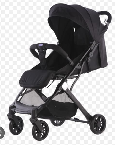 Xe đẩy cao cấp gập gọn có tay kéo Mastela đen 1220-HN-275-BL