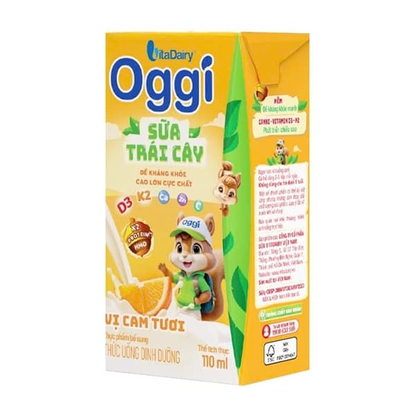 Sữa trái cây Oggi vị cam 110ml