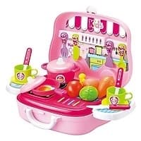 HỘP BẾP NẤU ĂN HÌNH Ô TÔ TOYS HOUSE 008-915 MÀU HỒNG