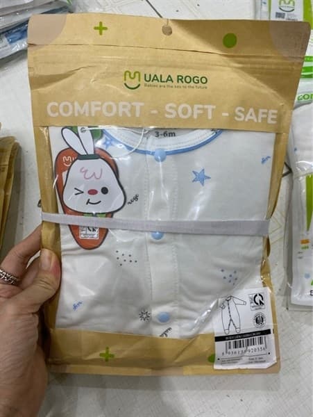 BỘ BOBY LIỀN CHÂN LỘN TAY BAMBOO UALA ROGO SIZE 3-6M