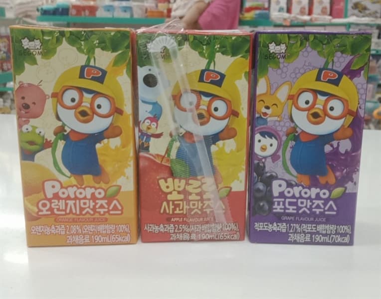 Nước Ép Pororo 190ml - Vị Táo (24h/khay)
