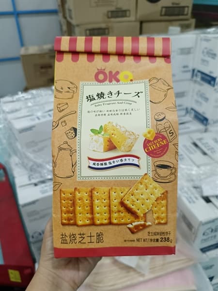 BÁNH QUY PHÔ MAI MẶN OKQ 238GR