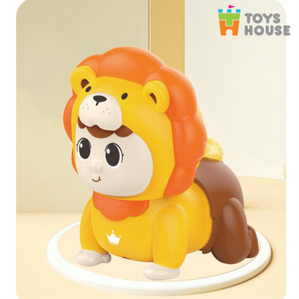 Sư tử tập bò có nhạc cho bé Toyshouse HE0706- Màu Xanh