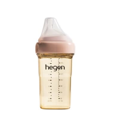 Bình sữa Hegen PPSU 240ml núm ti size M (Cổ màu hồng)