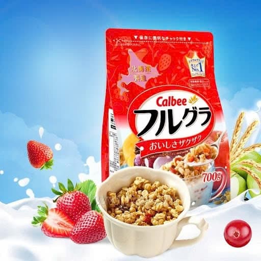 Ngũ cốc Calbee 750g màu đỏ