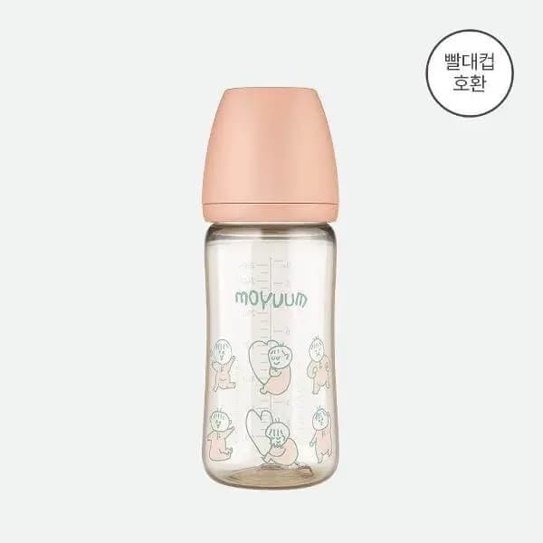 Bình sữa Moyuum 270ml - Em bé hồng (kèm núm)