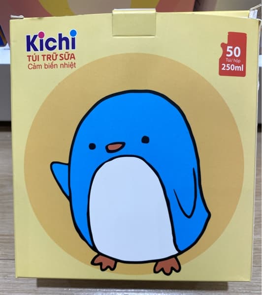 Túi trữ sữa cảm biến nhiệt Kichi có vòi hộp 50 túi x250ml