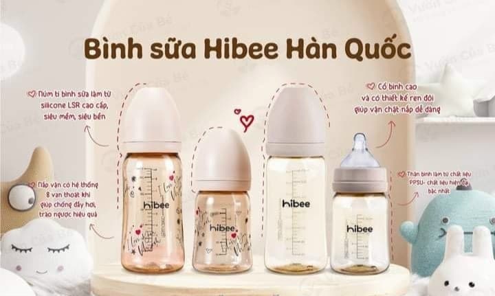 Bình sữa HIBEE 270ml - Cát ( kem)