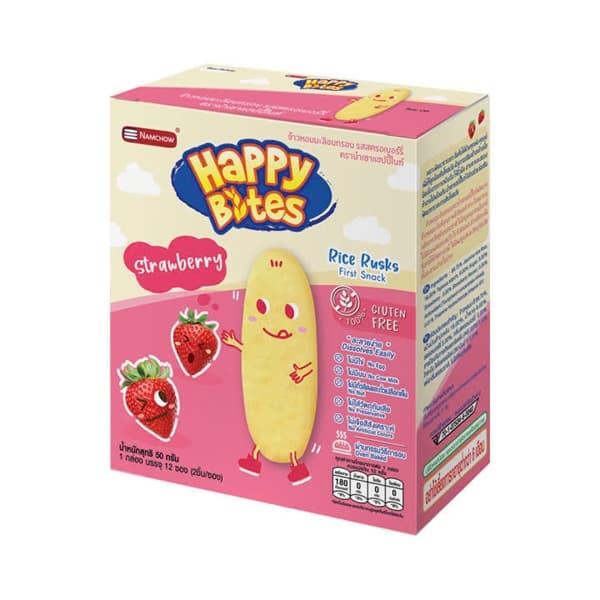 Bánh ăn dặm Happy bites 50g vị dâu