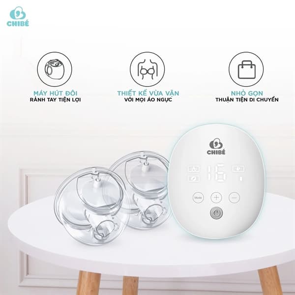 Máy hút sữa đôi rảnh tay Chibé CB010