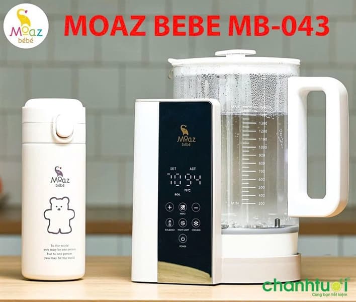Bình Đun Nước Pha Sữa Cao Cấp MOAZBEBE MB043