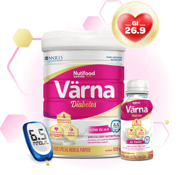 Sữa bột Varna Diabetes 850g