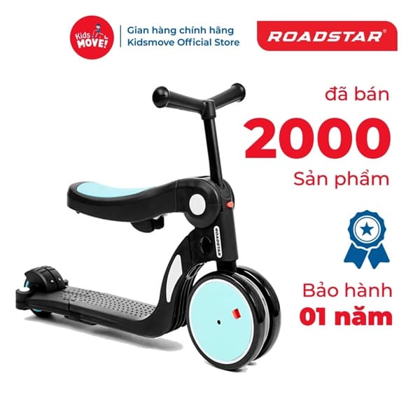 Xe 3 bánh, xe chòi chân – xe cân bằng kiêm Scooter đa năng 5 trong 1 Joovy – N5 dành cho bé từ 1 tới 6 tuổi (không kèm cần đẩy) DGN5-R, màu đỏ