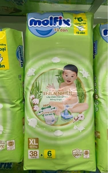 Tã dán Molfix XL38+6