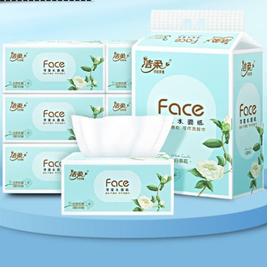 Giấy ăn Face xanh hương hoa trà (3 gói/ lốc)