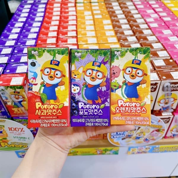 Hộp Quà May Mắn 1 (Nước Ép Pororo 190ml - Vị Cam (24h/khay)