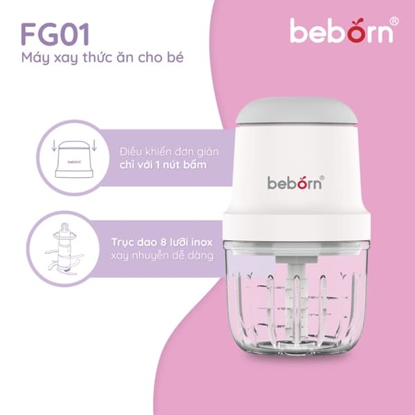Máy xay thức ăn cho bé hiệu beborn FG01HB